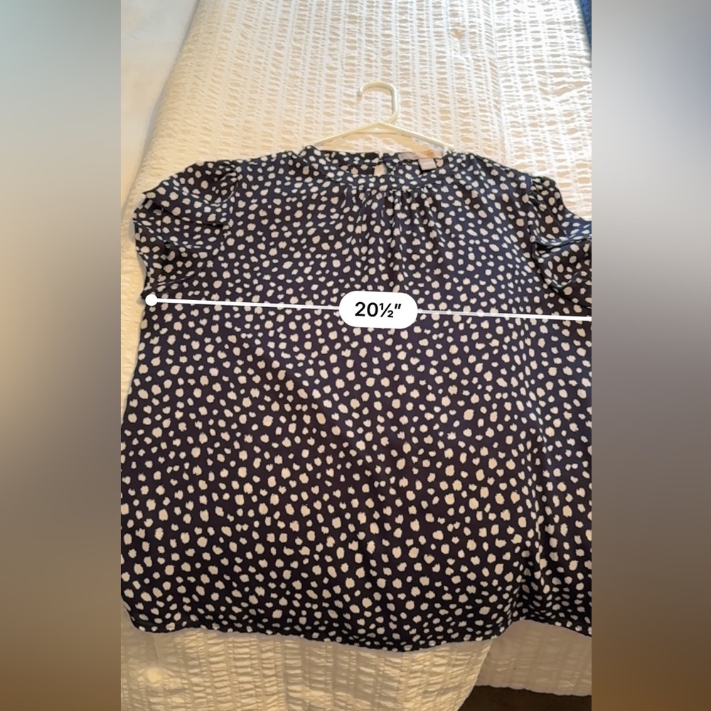 Navy and white blouse - Picture 2 of 6